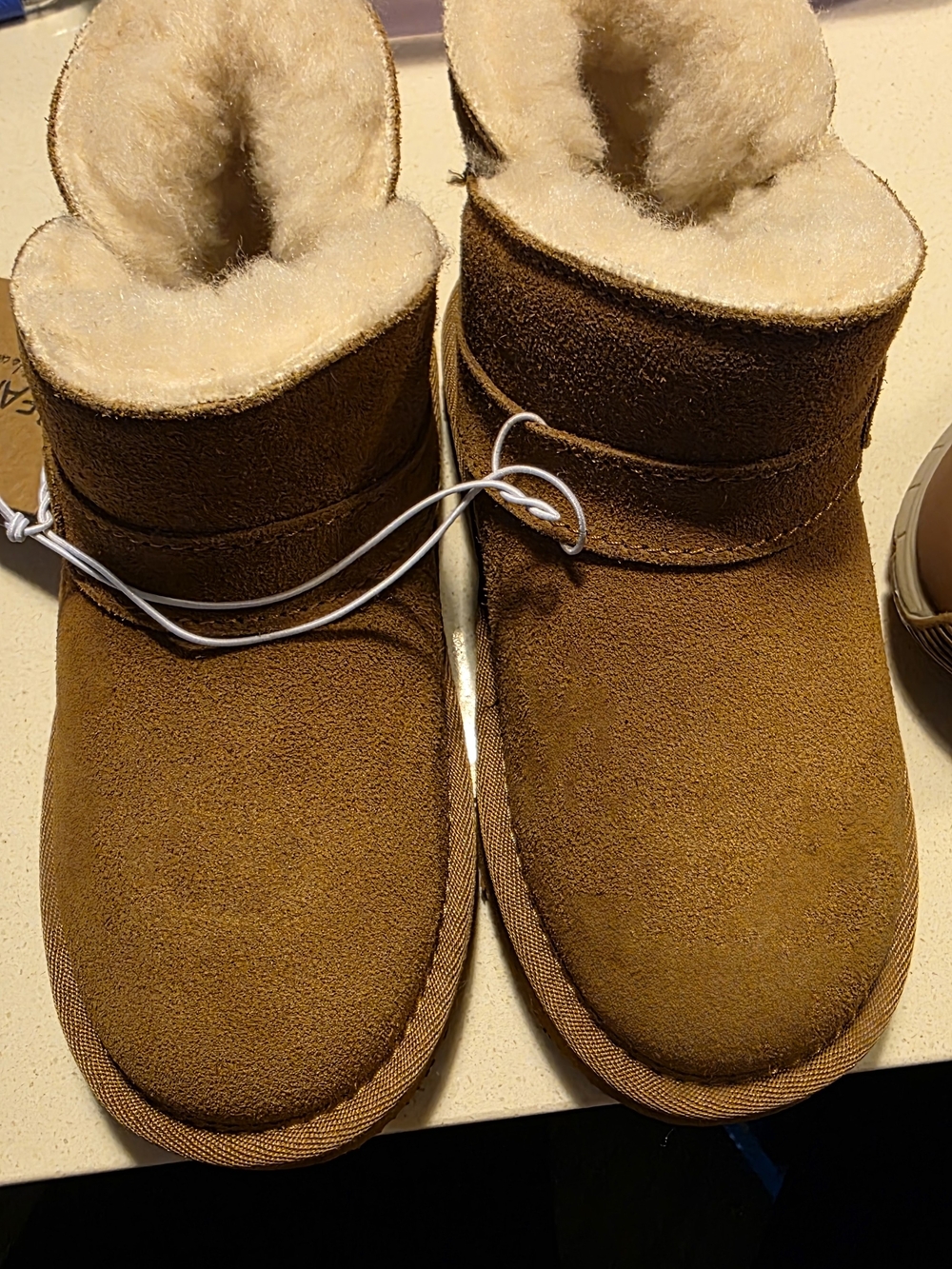 BearPaw Kids Brown Faux-Shearling Pull-On Winter Boots